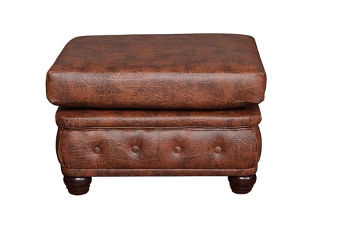 % CHESTERFIELD SET 3 Sitzer Schlafsofa Sessel Hocker BRAUN INDUSTRIE Kunstleder - Bild 33 von 38