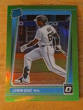 2021 Panini Donruss Optic  Lewin Diaz Rated Rookie Lime Green Prizm Exclusive 