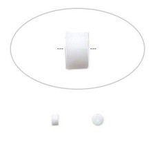 Earnut, 100 White Rubber 3x3mm Safety Sleeve Ear Wire Earring Backs