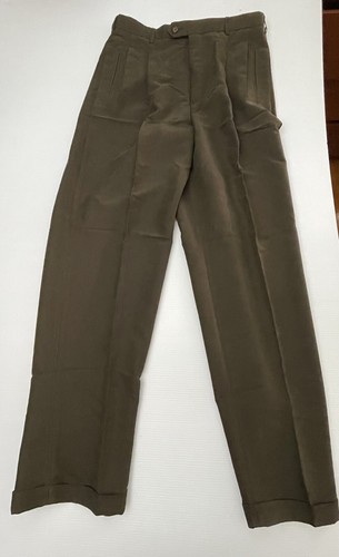 J Ferrar JF Dress Pants 34x34 Brown Espresso Pleated Front NWT Cuffed Leg - Picture 2 of 16
