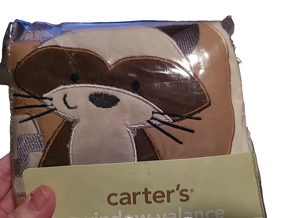 Carters Mapache Ventana Cenefa Cortina Bosque Amigos Niño Dormitorio Bebé Retirado Foto 2 de 4