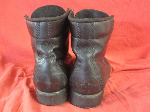 Stivali da combattimento vintage Timberland 6" neri impermeabili in pelle liscia 10069 da uomo 7 W - Foto 6 di 12