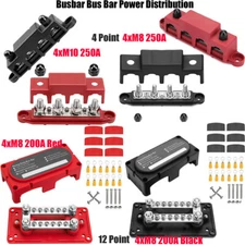 48V Studs Bus Bar Distribution Box 4*M8 / 4*M10 Terminal Block Heavy Duty