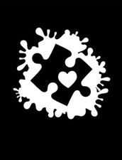 Autism Puzzle Piece Heart Vinyl Decal