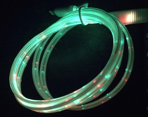 FLATFLOW LIGHT-UP 3FT LED el data/sync USB charger cable FOR MICRO ANDROID PHONE - Picture 9 of 10
