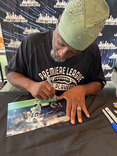 RAGHIB "ROCKET" ISMAIL SIGNED 8x10 DALLAS COWBOYS PHOTO Americas Team JSA PROOF - Picture 2 of 5