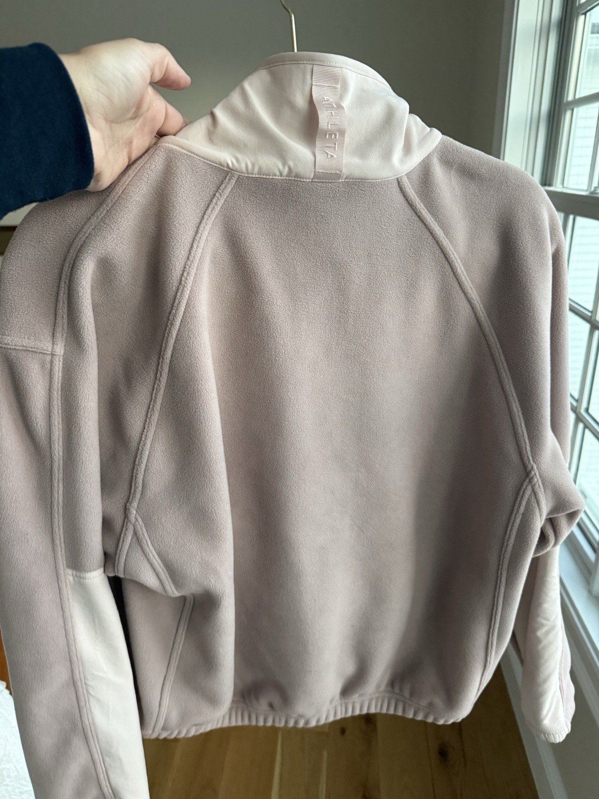Athleta Overlook Microfleece Pullover Snap Dusty … - image 3