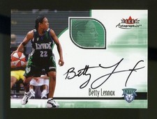 2001 Fleer Autographics BETTY LENNOX Auto/Autograph Minnesota Lynx