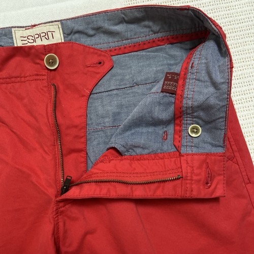 ESPRIT Men’s Red Chinos Slim Fit ~ Size W31 L32 Meas W33 L31 - Picture 2 of 9