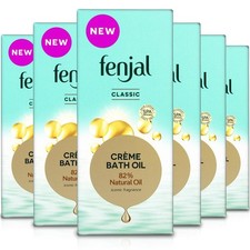 6x Fenjal Classic Luxury Relaxing Cream Bath Oil 200ml