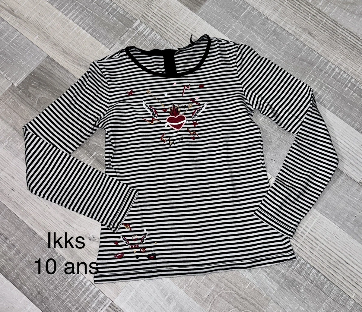 Robe Blanche En Dentelle IKKS Avec Doublure - Taille S (8-10 Ans) - Occasion En Très Bon état