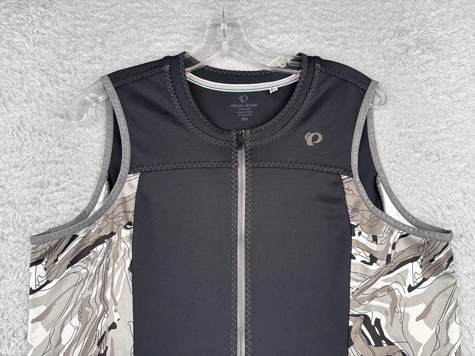 Pearl Izumi Cycling Jersey Women 2XL XXL Black Beige Full Zip Tank Sleeveless - Image 4 of 4