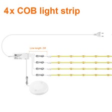 Dimmable Led Cabinet Light Strip Touch Sensor Closet Kitchen Under Cabinet
