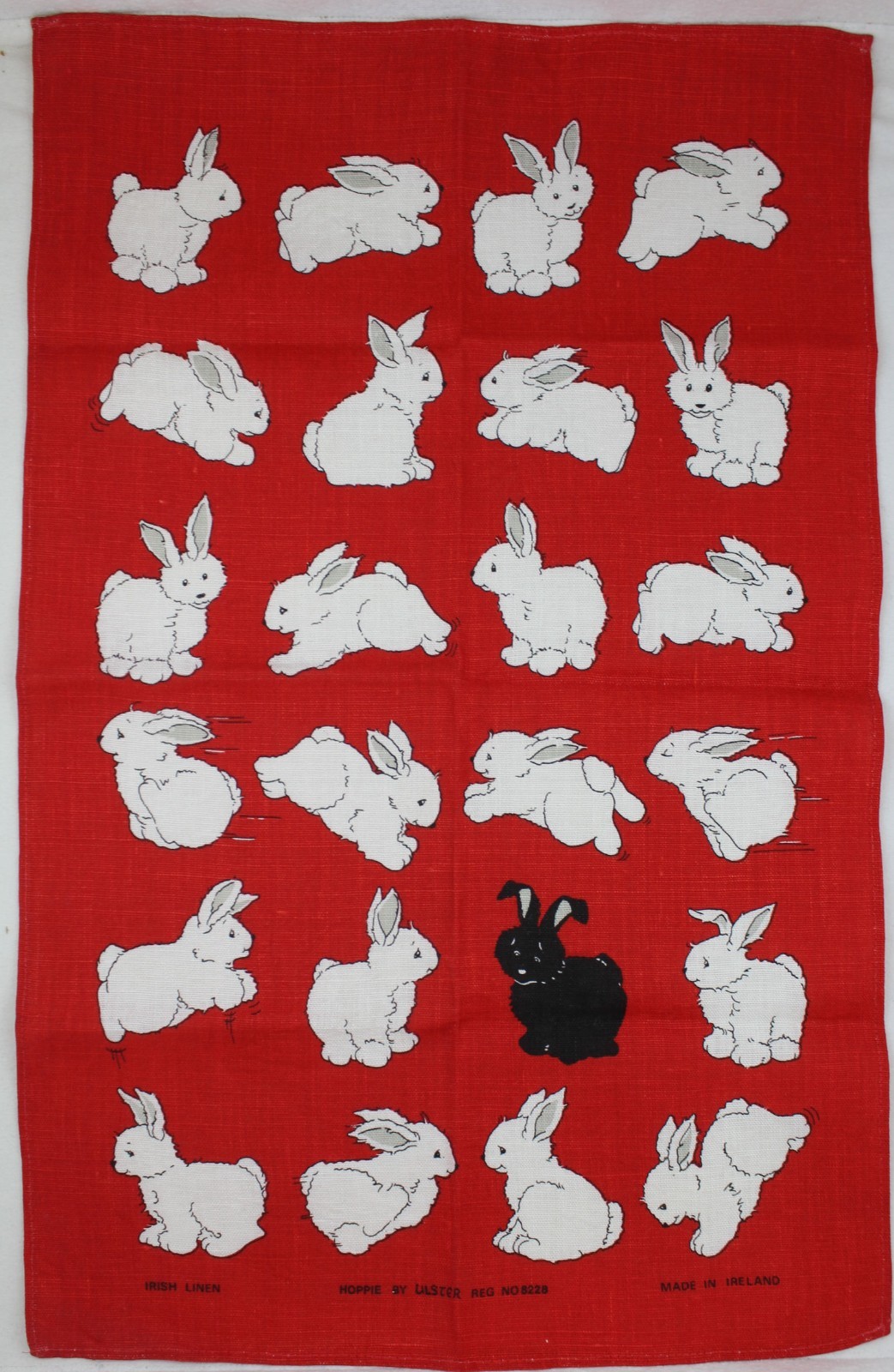 Geschirrtuch Ulster Weavers aus irischem Leinen Motiv Kaninchen ca. 46x72 cm