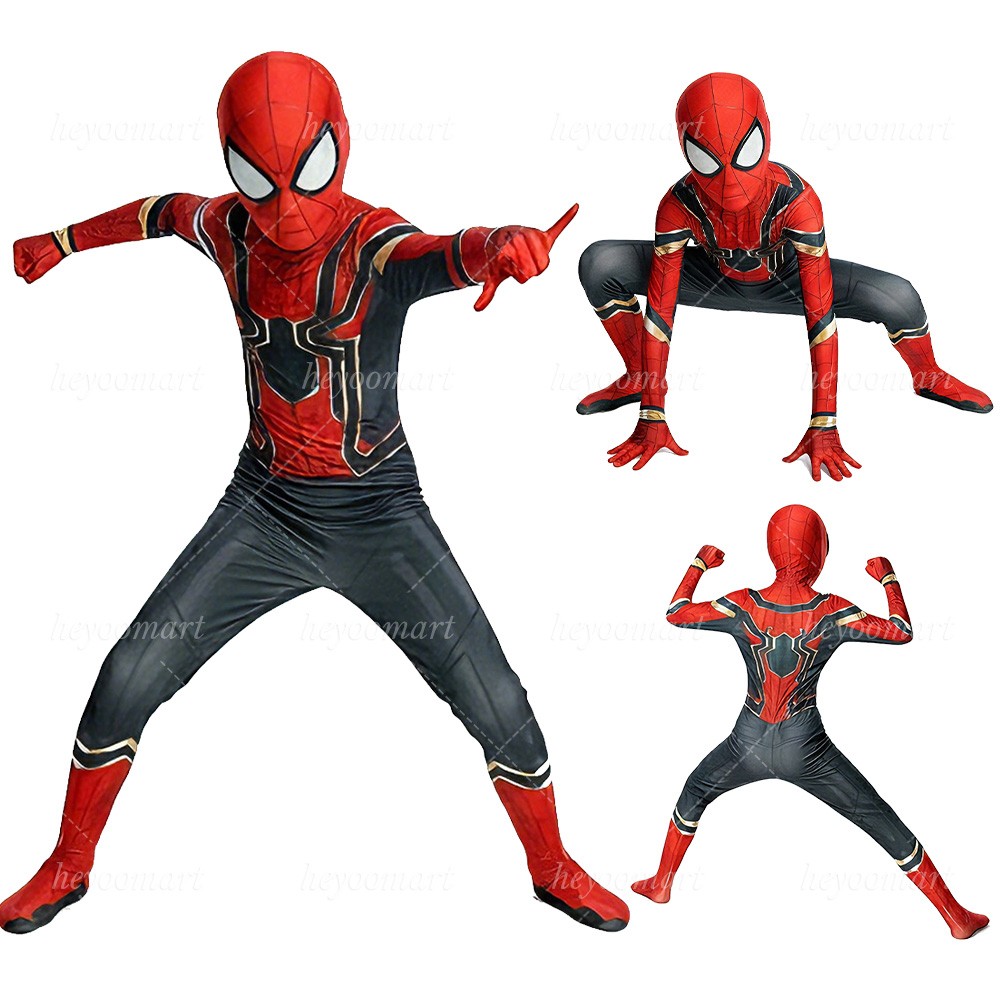 Boys Tobey Maguire Outfit Jumpsuit Fancy Dress