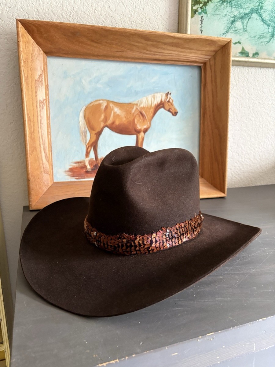 美品　希少　ステットソン　ハット　stetson 4X 7 3/8 BEAVER Stetson 4X Beaver Cowboy Hat Vintage, Size 7 3/8, Western Brown | eBay