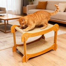 Double Layer Cat Bed  Scratcher House - Sisal Bunk Bed for Indoor Cats