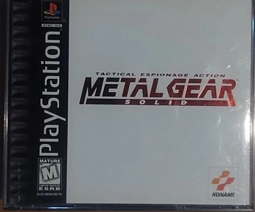 Metal Gear Solid (Playstation 1, PS1, Black Label, Complete w/Manual GD free shp