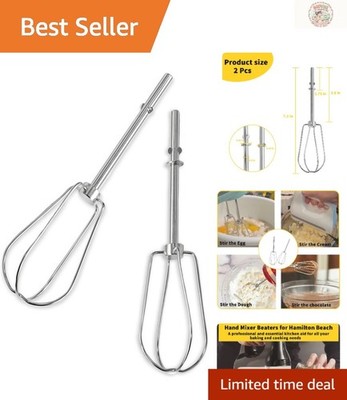 Stainless Steel Hand Mixer Beaters Set for KitchenAid - 2 Pack of Turbo Whisks