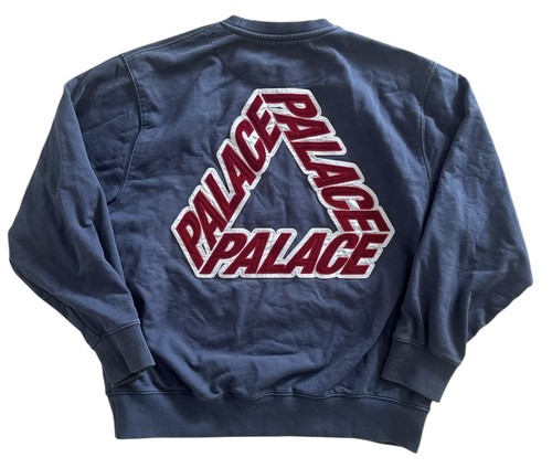 Palace P-3 Applique Crew 'Navy' Blu Taglia XL Bella