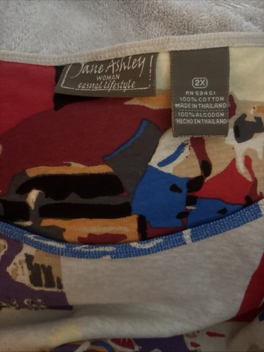 Jane Ashley Vnt 1990’s XXLNew Orleans Jazz Emblish Tee Top NEW/ TAGS 3/4 Slv. - Picture 8 of 14