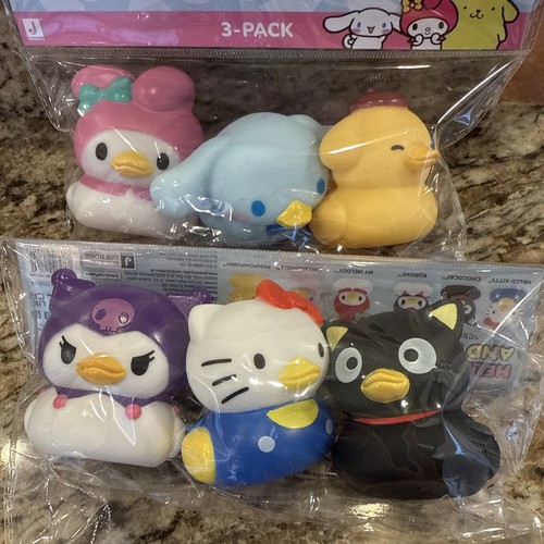 2025 Sanrio Hello Kitty And Friends Duckz Set Of 6 Rubber Ducks Jeep Collection - Picture 4 of 9