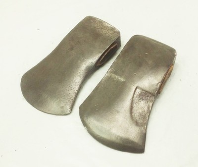 Vtg Antique Single bit axe head LOT SET Evansville Phantom Bevel 3 1/2 lb