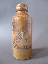 An Antique Stoneware SCHWEPPES to The King Bottle Storage Jar Bourne & Denby