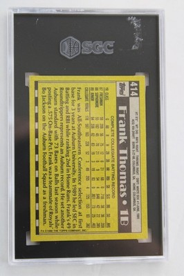 1990 Topps #414 Frank Thomas SGC Graded 9 Mint | eBay