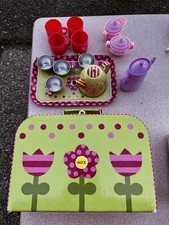 Children's Tea Set-Comes with carry case, dishes, silverware