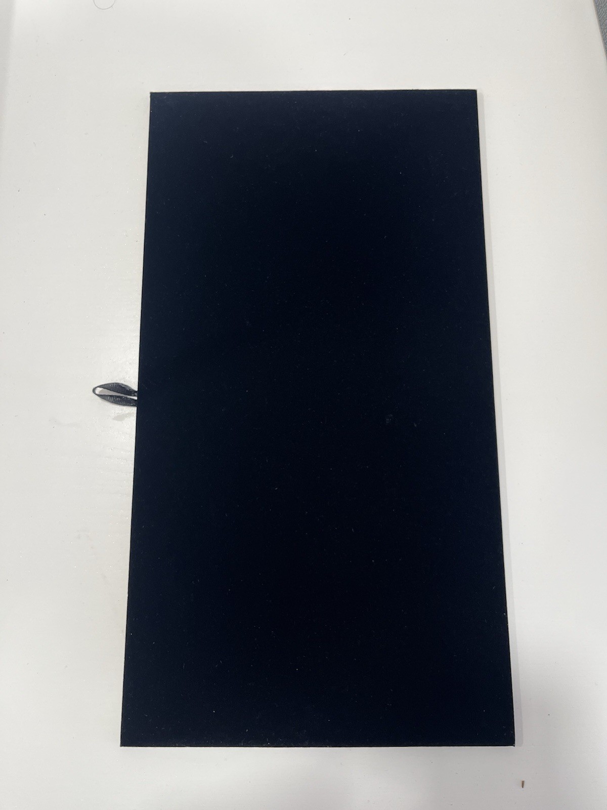 1" Standard Plastic Black Stackable Jewelry Display Tray With black velvet pad