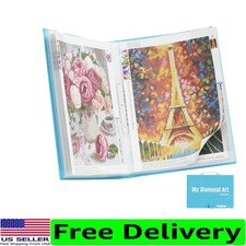 Lightweight A3 Diamond Art Organizer Book with 30 Pages and Handle - Floral