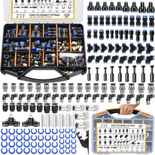 175PCS Quick Connect Hose Fittings,1/8",1/4",3/8",1/2"Air Hose Fittings Push t