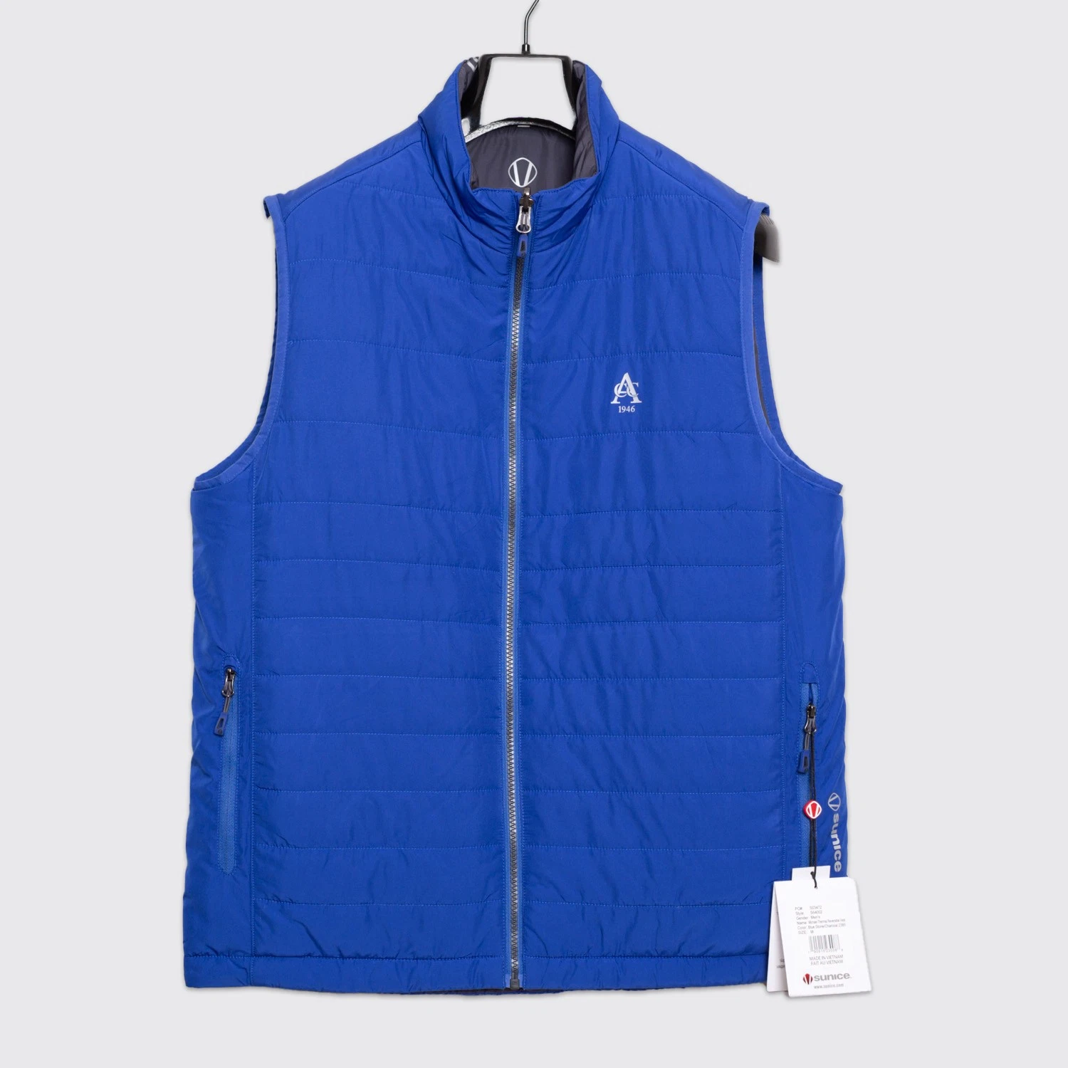 Sunice Micheal Thermal Reversible Lightweight Stretch Vest Size M Blue