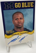 TK Legacy MARLIN JACKSON AUTO  Signed M GO BLUE Card MGB96 MICHIGAN WOLVERINES