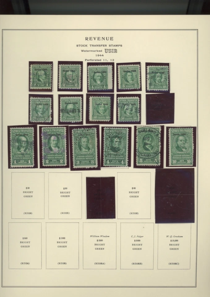 US stamps BOB revenue used Future  documentary 280 stamps  CV $1060.00  (goo5 - Image 3 of 4