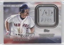 2021 Update Topps 70th Anniversary Manufactured Logo Wade Boggs Patch HOF 0l2