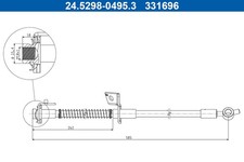ATE Bremsschlauch Vorne Rechts für HYUNDAI I30 KIA Cee'd Pro 