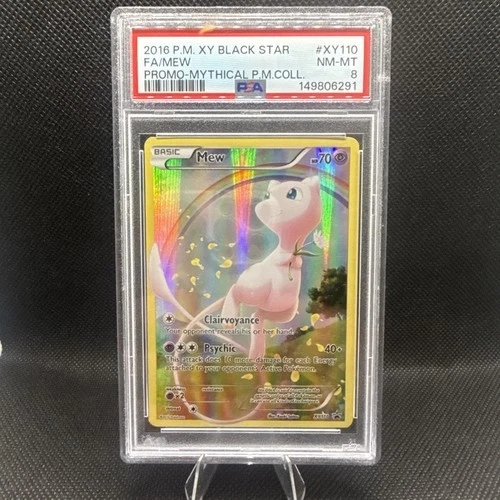 2016 Pokemon TCG XY Mythical Collection Mew Promo XY110 PSA 8 Foil Black Star