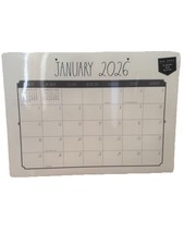 2026 Blotter Calendar Rae Dunn 12 Months Calendar Jan-Dec 2026 Black Stripe