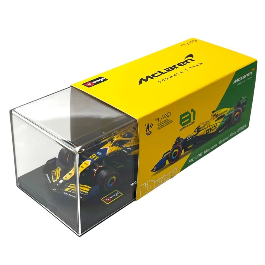 BBURAGO MCLAREN F1 MCL38 MONACO GP 2024  #81 O.PIASTRI  CON VETRINETTA - 18-3821 - Immagine 2 di 4