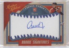 2019 Panini Leather & Lumber 35/99 Cionel Perez #142 Auto 0u3