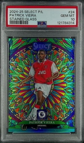 Patrick Vieira #24 2024 Panini Select Premier League Stained Glass card
