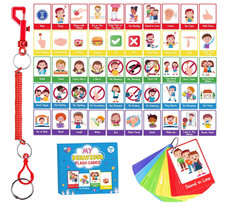 50PCS Autism Behaviour Communication Cards for Speech Delay Children and Adults