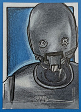 🔥 2025 Topps Chrome K-2SO Rogue One Sketch Rees Chua-Finlay 1/1 Silver Foil 🔥