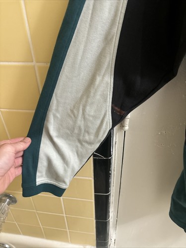 VTG Reebok NFL Men's Green Philadelphia Eagles LS Polo 2XL Play Dry FREE SHIP - Picture 2 of 21