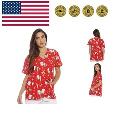 Womens Holiday Scrub Tops