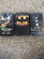 Batman + Returns + Forever VHS Lot Movie Trilogy Tim Burton 89 92 95