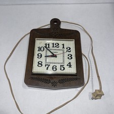 Timex Cutting Board Clock Vintage - Treated And Runs Made In USA