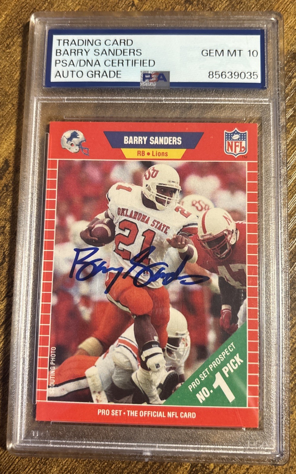 Barry Sanders Rookie Auto Pro Set 1989 #494 PSA Auto 10 PSA/DNA RC